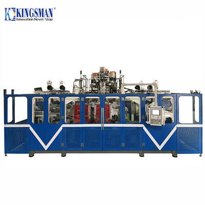 Blue Double Station Blow Moulding Machine 18M³/h Cooling Water Consumption
